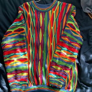 Vintage Tundra Canada Bachrach Multicolored Bright Striped Knitwear Sweater